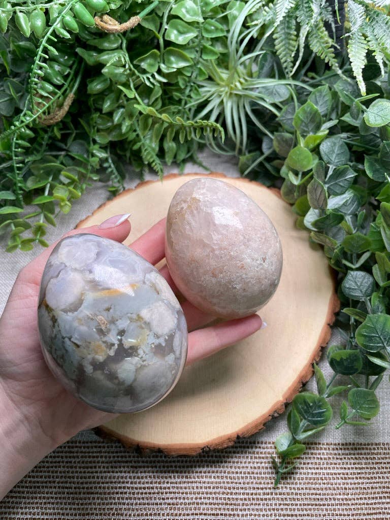 Flower Agate Egg