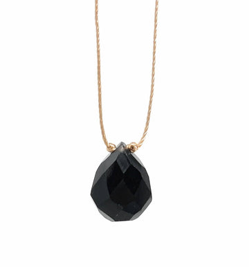 Black Onyx Teardrop Necklace