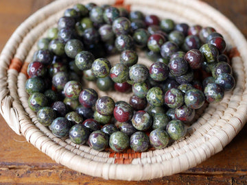 Gemstone Stretch Bracelet Dragon Bloodstone-Natural