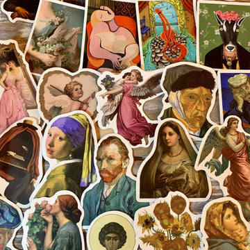 Random Art Stickers Pack, Stickers Of Famous Paintings - Van
