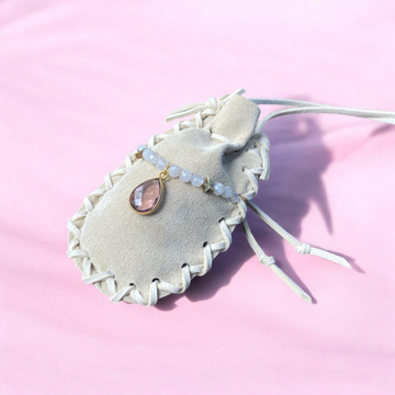Lorelei Amulet Bag, Crystal Necklace Bag, Fringed Bag