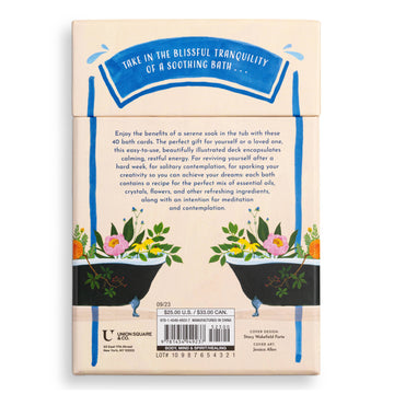 Blissful Baths Self-Care Ritual Card Deck – 40 Bath Rituals for Relaxation, Intention & Wellness