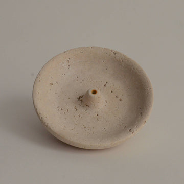 Travertine Wheel-Thrown Incense Holder