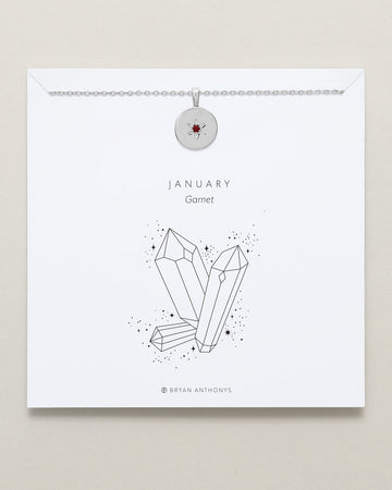 January Birthstone Garnet Pendant Necklace – Energy, Inspiration & Success