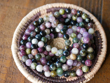 Premium Gemstone Stretch Bracelet Mix Tourmaline AA Natural