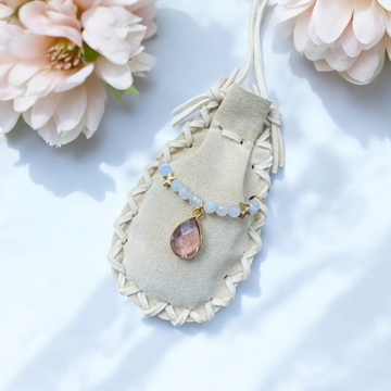 Lorelei Amulet Bag, Crystal Necklace Bag, Fringed Bag