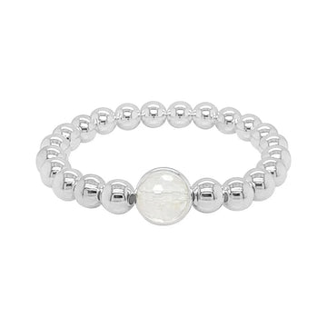 Crystal Single Gemstone Bead Bracelet