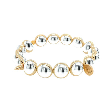 Natalie Gold and Silver Bead Bracelet