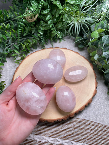 Rose Quartz Palm Stone