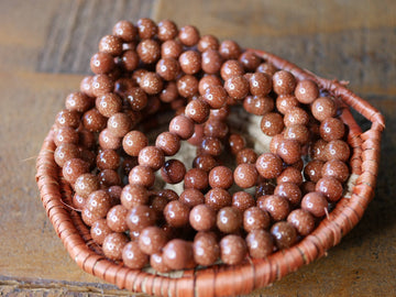 Goldstone Gemstone Stretch Bracelet – Sparkling Composite Stone Crystal Bracelet