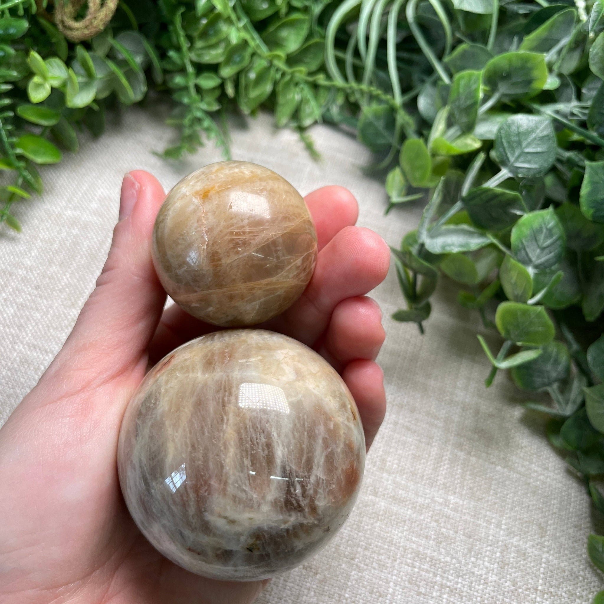 Peach Moonstone Sphere
