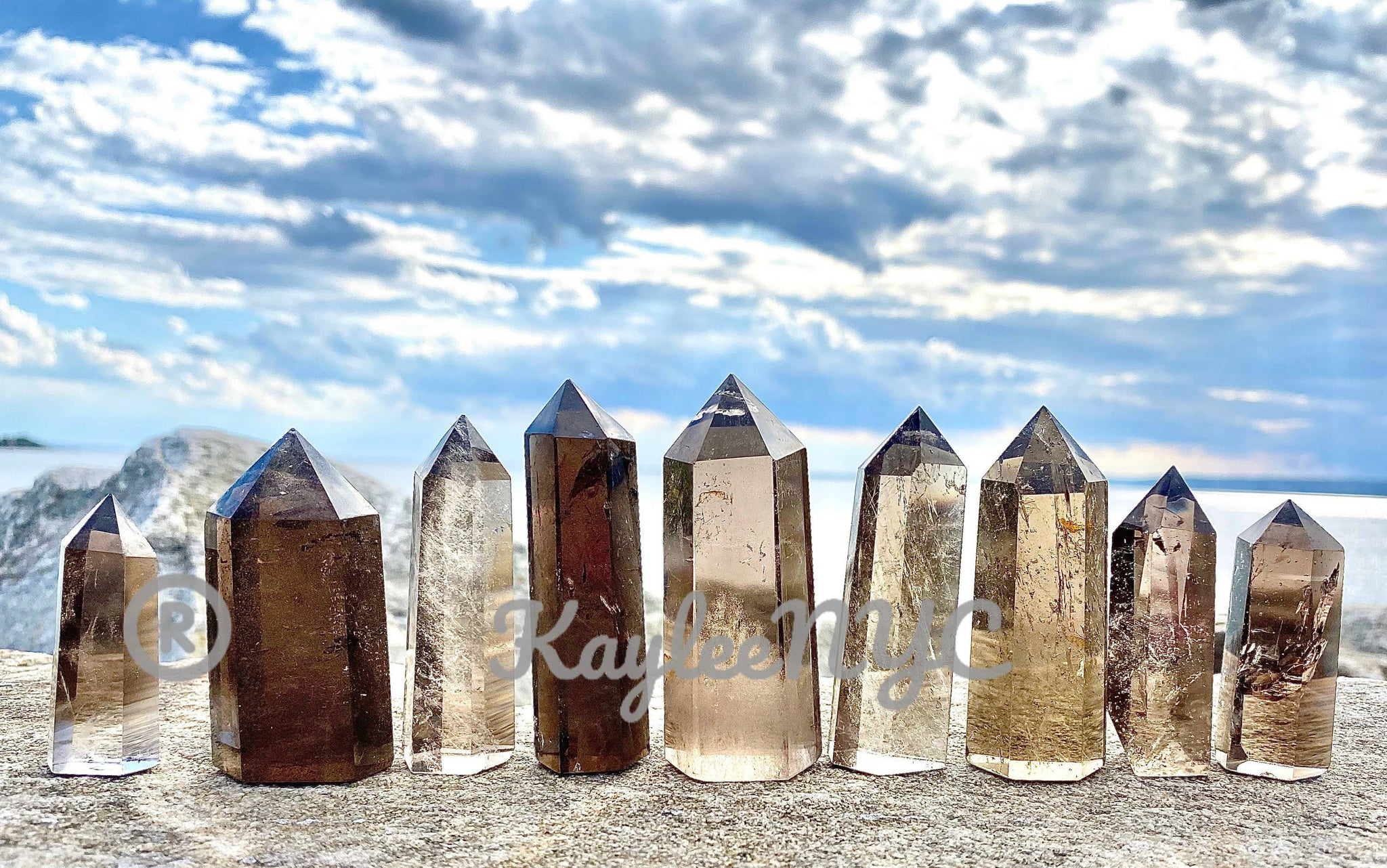 Natural Smoky Quartz Obelisk Point Crystal Natural Energy Healing