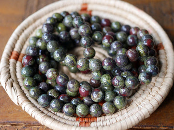 Gemstone Stretch Bracelet Dragon Bloodstone-Natural