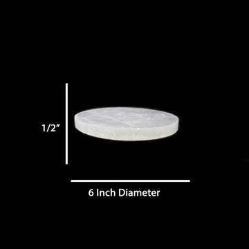 Round Selenite Charging Plate 6 Inch | Crystal Charging & Energy Cleansing