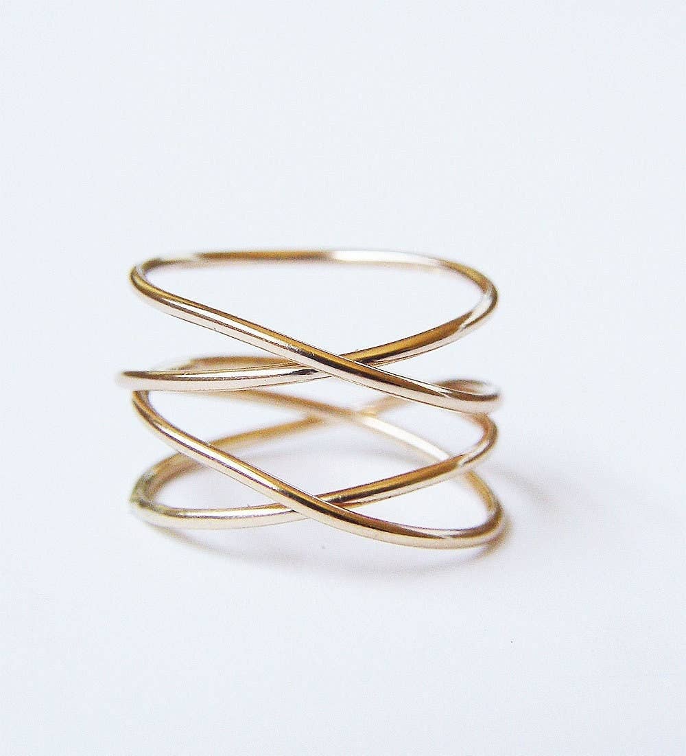 Infinity Gold Spiral Ring