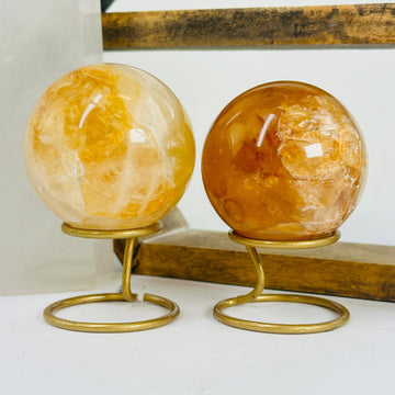 Golden Healer Polished Sphere with Stand Crystal Ball