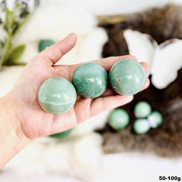 Green Aventurine Polished Crystal Spheres