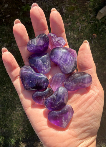 Amethyst Heart Crystal – Polished Healing Stone