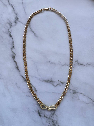 Cora Gold-Filled Snake Necklace with CZ Eyes