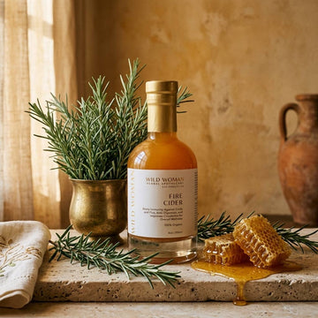 Herbal Fire Cider Tonic | Ginger, Turmeric, Honey & Apple Cider Vinegar