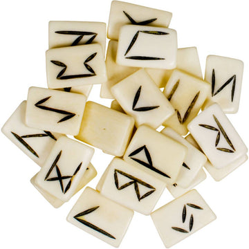 Bone Rune Set – 24 Piece Water Buffalo Bone Divination Kit